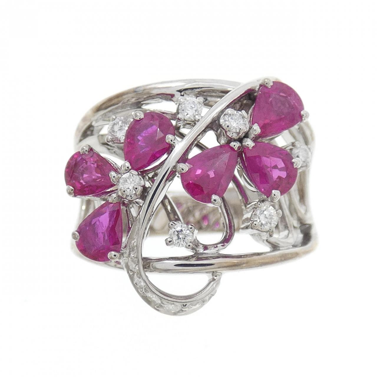 750WG ルビー リング 2.06CT