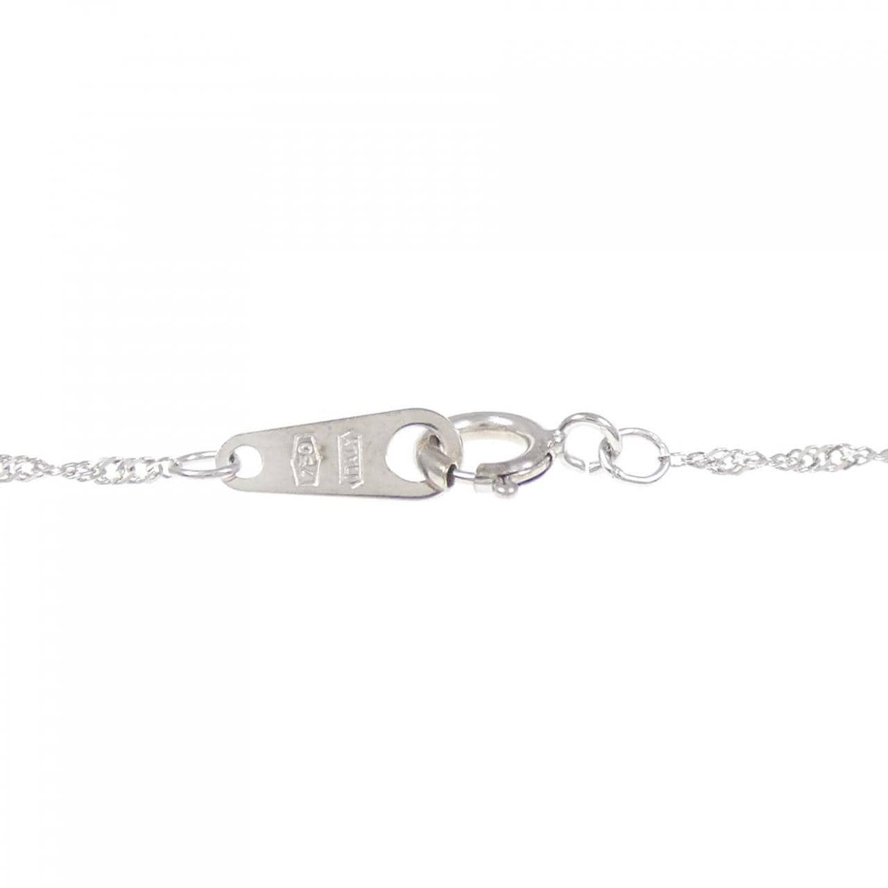 K18WG/750WG鑽石項鍊 0.10CT