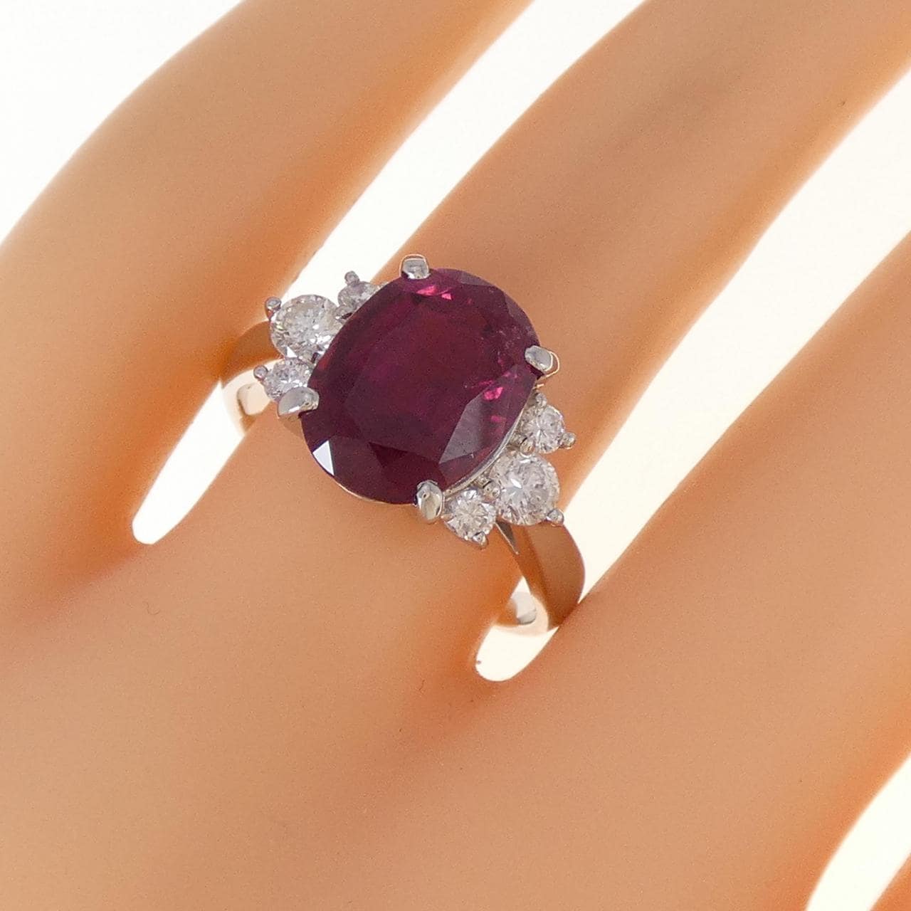 PT Rubellite Tourmaline Ring 4.06CT