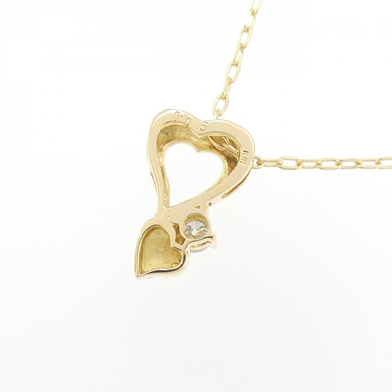 K18YG ハート ダイヤモンド ネックレス 0.05CT