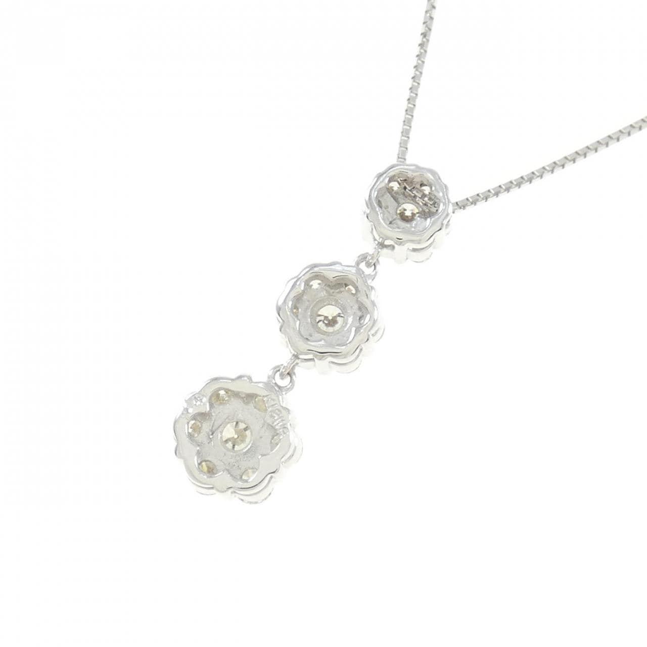K18WG ダイヤモンド ネックレス 1.048CT