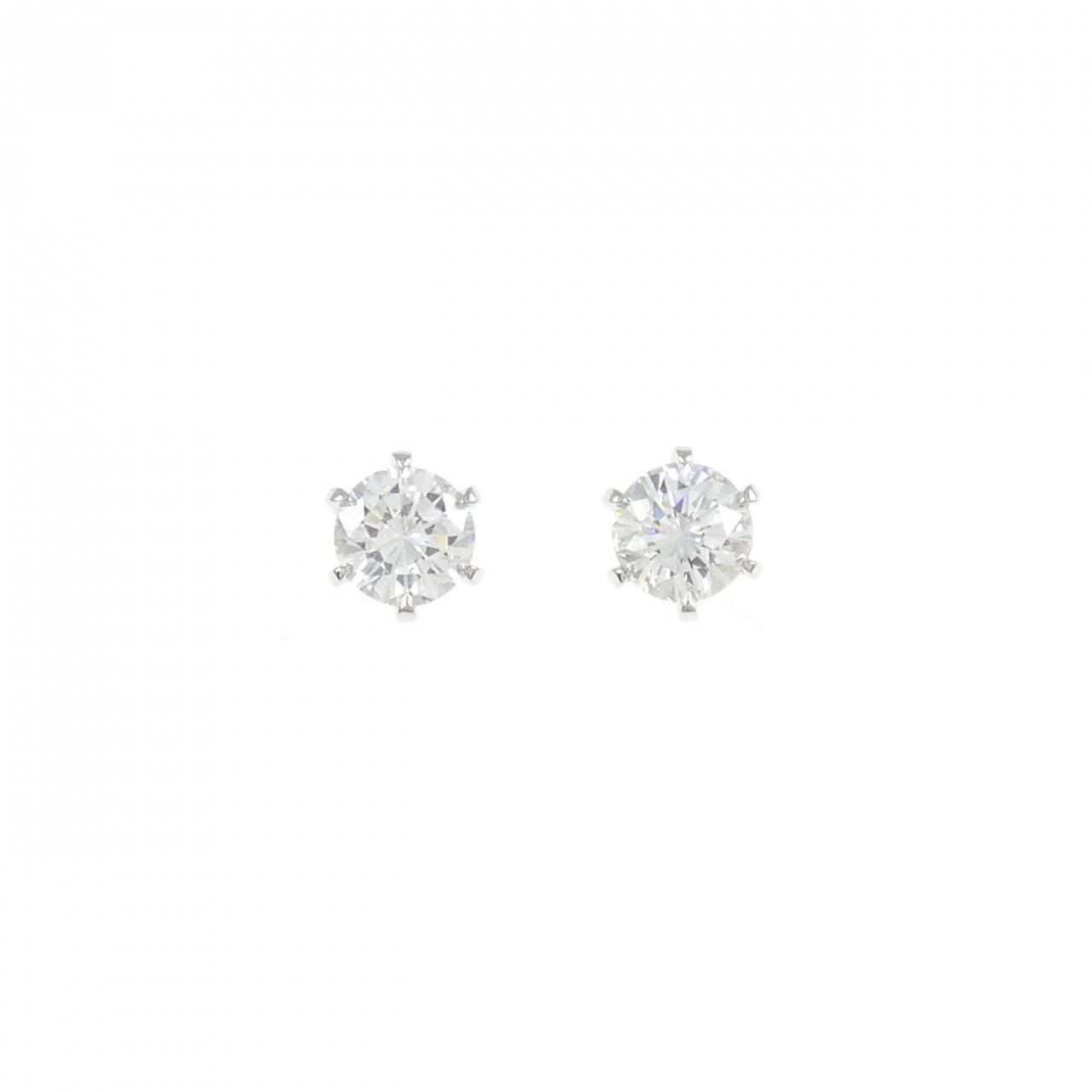 【リメイク】PT900/ST ダイヤモンド ピアス 0.315CT 0.318CT D VS1-2 VG