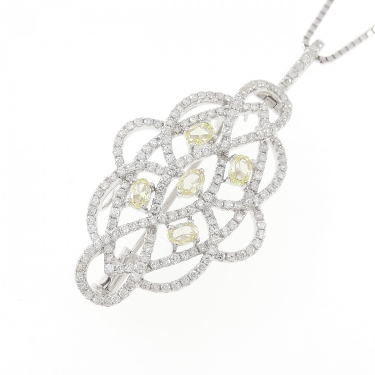 K18WG ダイヤモンド ネックレス 0.498CT