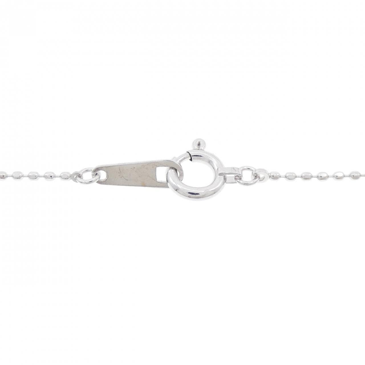 K18WG イニシャルR ダイヤモンド ネックレス 0.27CT