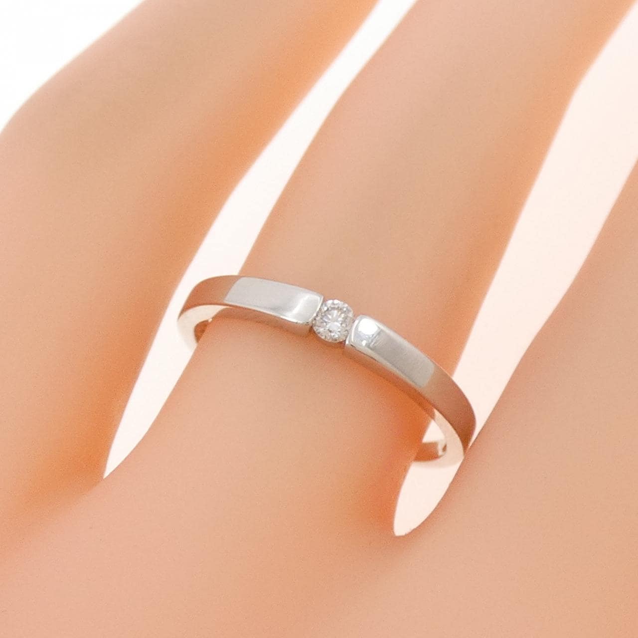 K18WG ダイヤモンド リング 0.05CT
