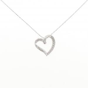K18WG ハート ダイヤモンド ネックレス 0.11CT