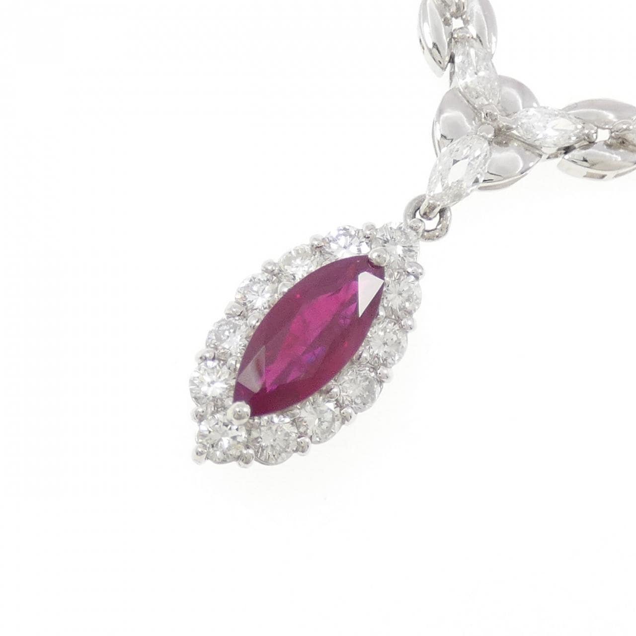 PT850 ルビー ネックレス 1.93CT ビルマ産
