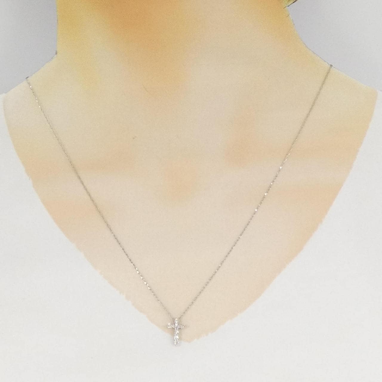 PT900/PT850クロス  ダイヤモンド ネックレス 0.2CT