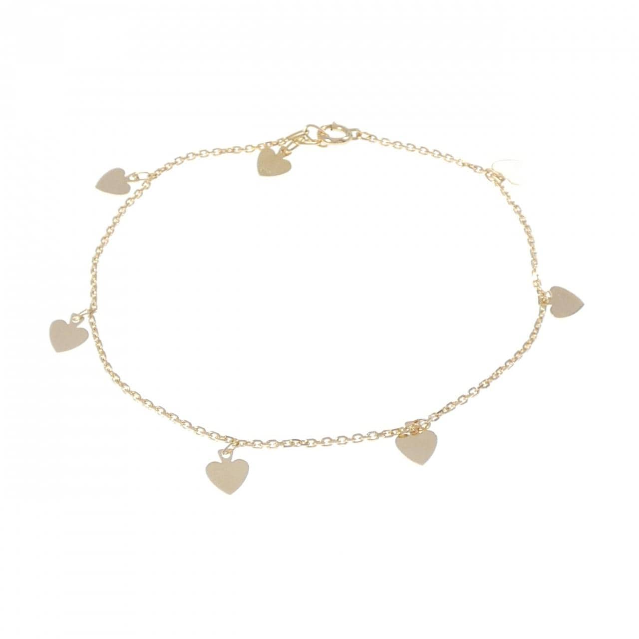 K18YG ハート ブレスレット