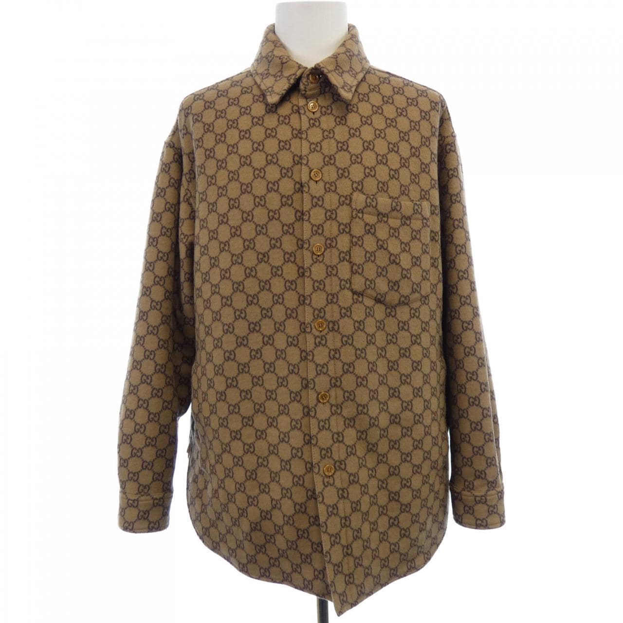 グッチ GUCCI GGウールフランネル パデッドオーバーシャツ 762183 ZAPDW ジャケット