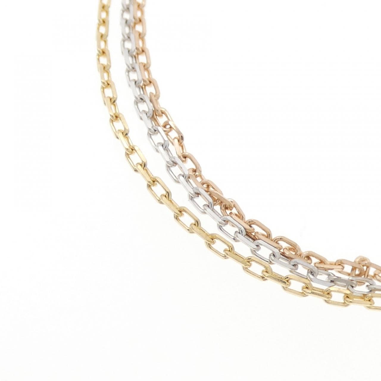 カルティエ スリーゴールド ネックレス