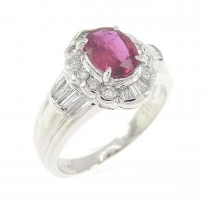 PT900 ルビー リング 0.69CT
