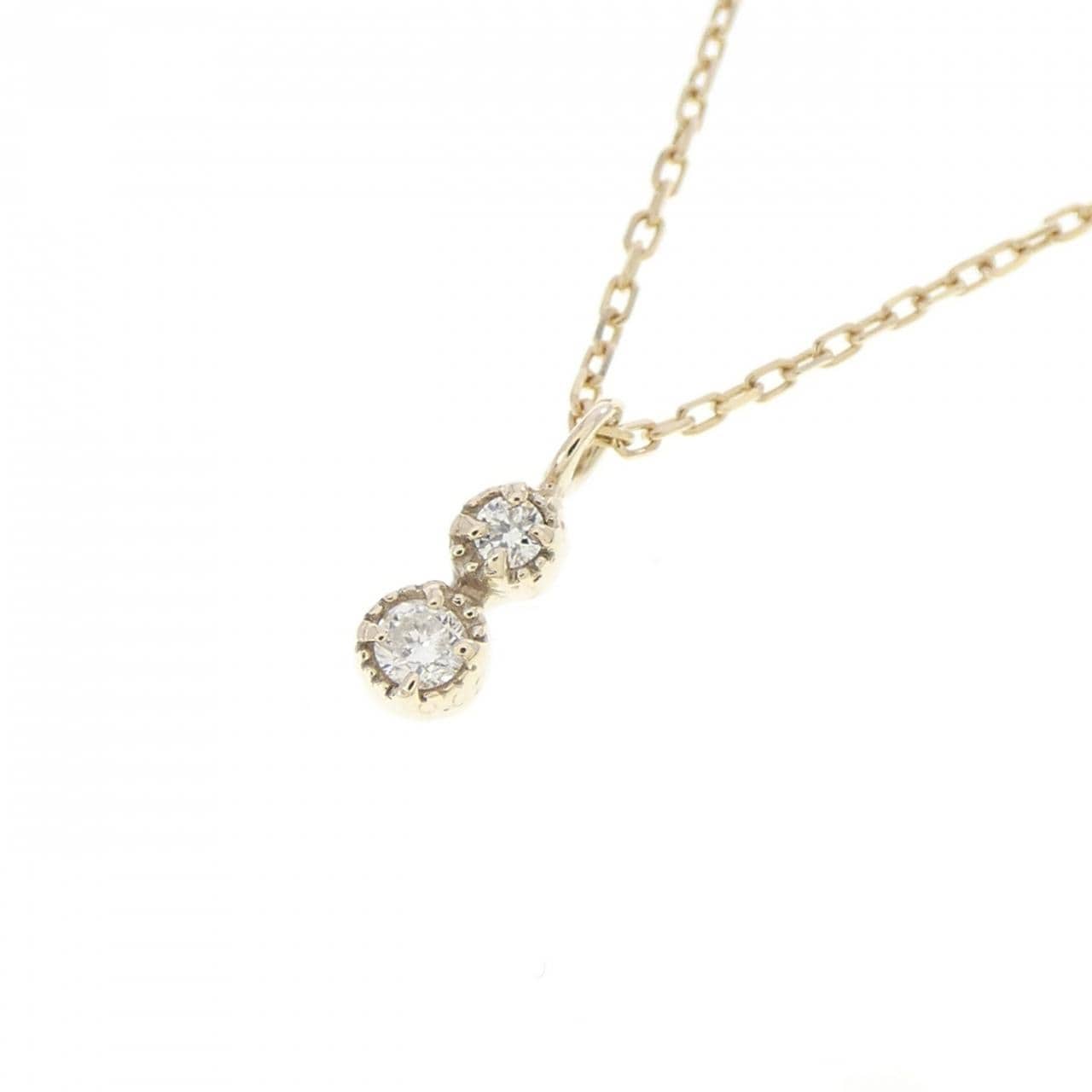 K10YG ダイヤモンド ネックレス 0.02CT