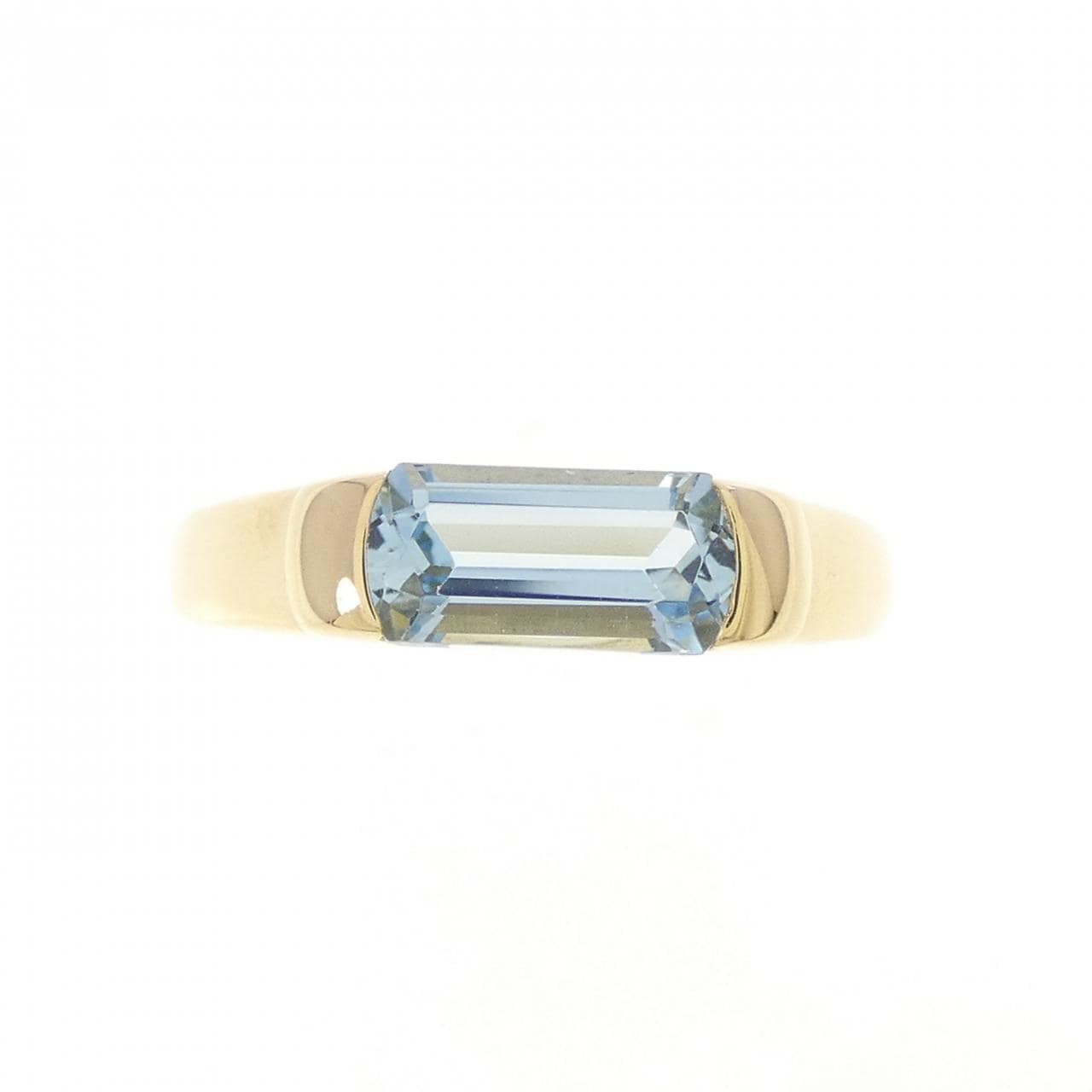 K18YG アクアマリン リング 0.58CT