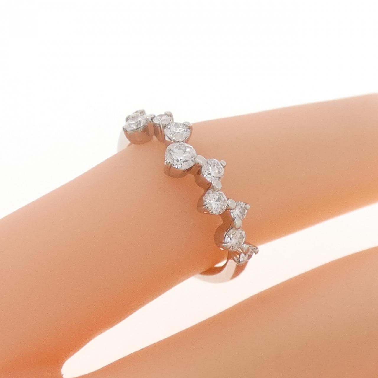 PT900 ダイヤモンド ピンキーリング 0.34CT