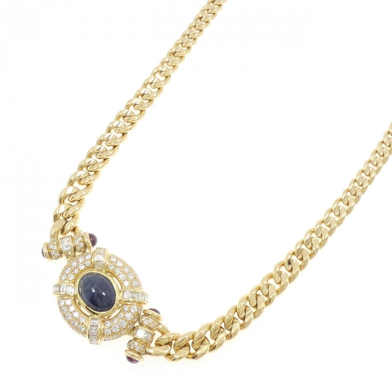 750YG サファイヤ ネックレス