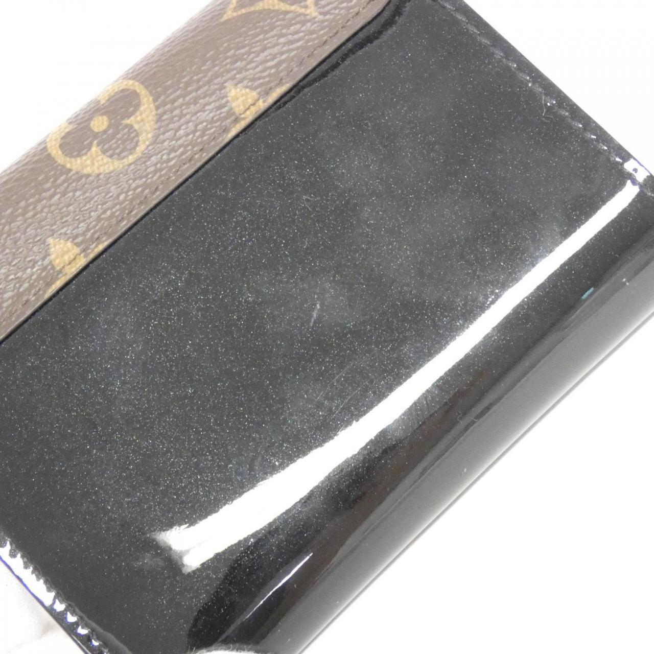 LOUIS VUITTON Monogram Vernis Miroir Portefeuille 櫻桃木短款皮夾 M61912