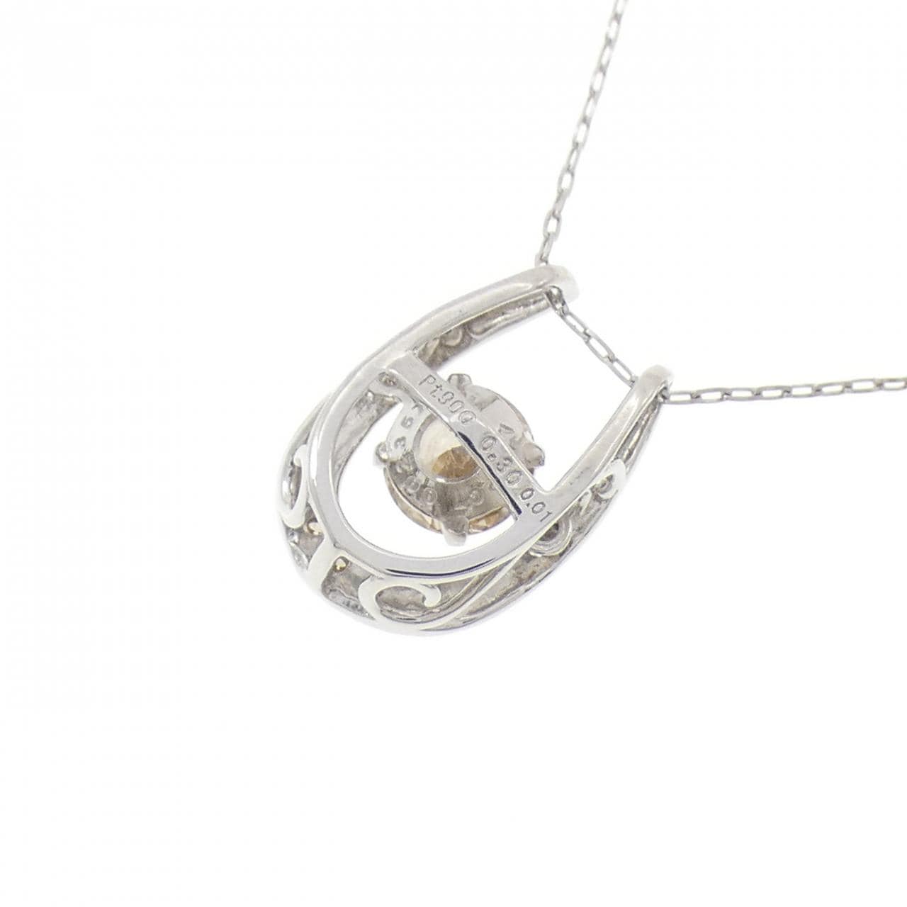 PT900 馬蹄形鑽石項鍊 0.30克拉