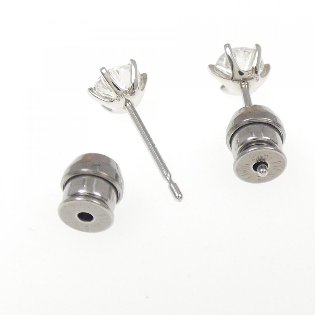 【リメイク】PT900/ST ダイヤモンド ピアス 0.315CT 0.325CT E-F SI2 EXT H&C