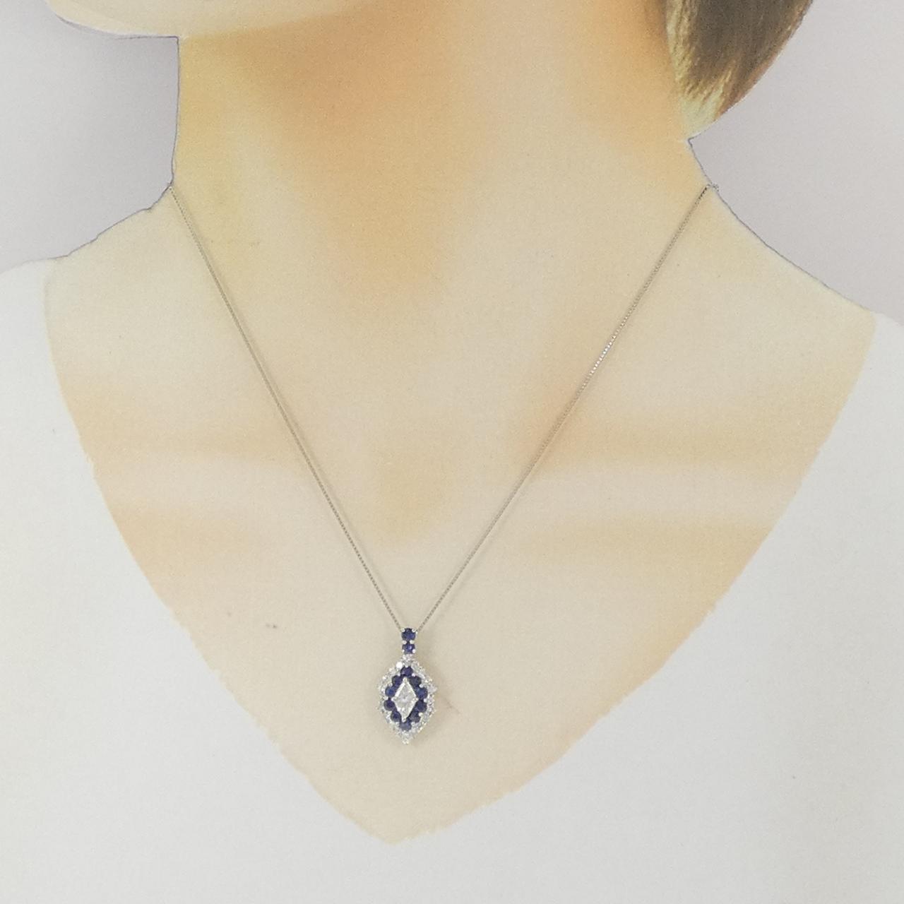 PT900/PT850 サファイヤ ネックレス 1.20CT