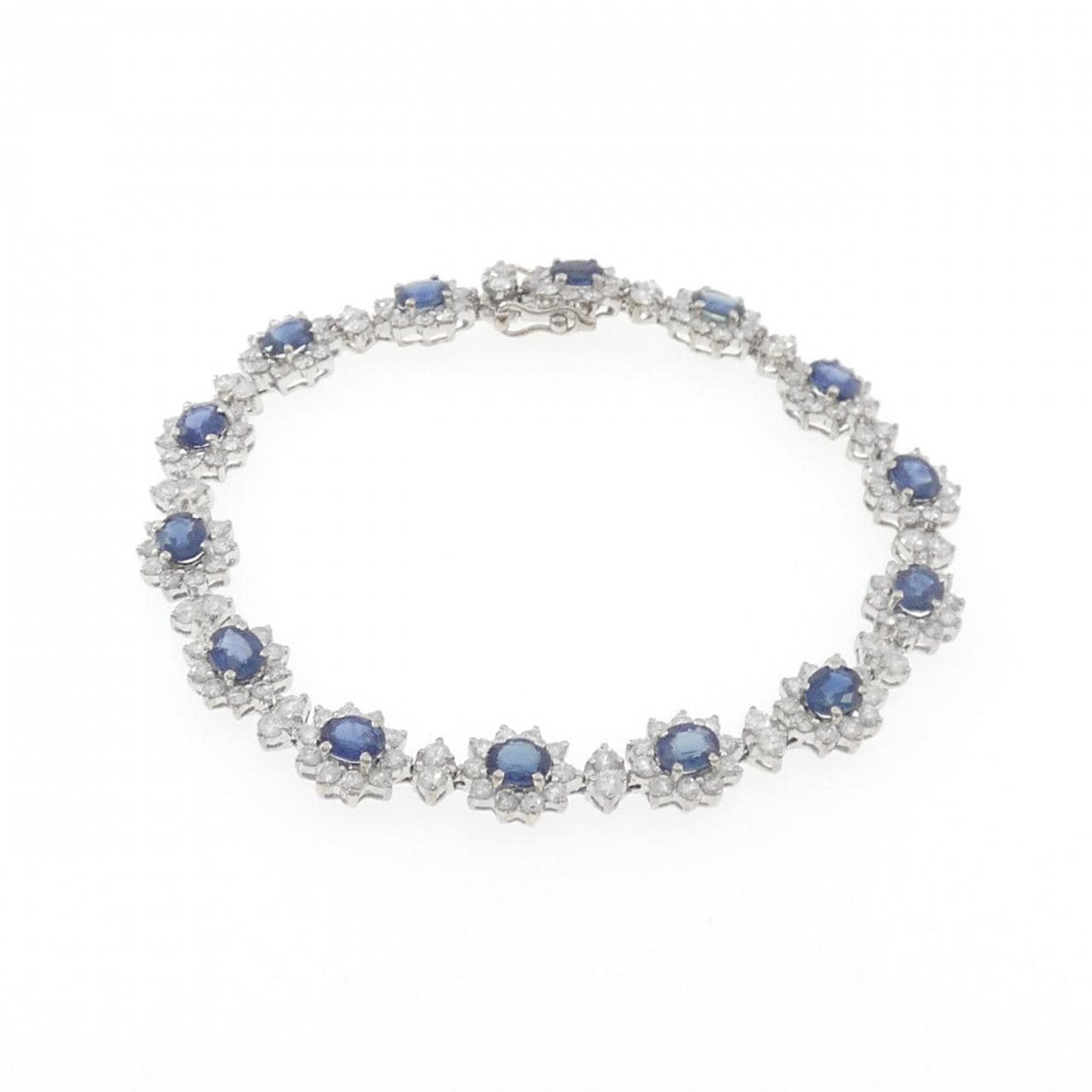 K18WG サファイヤ ブレスレット 6.50CT