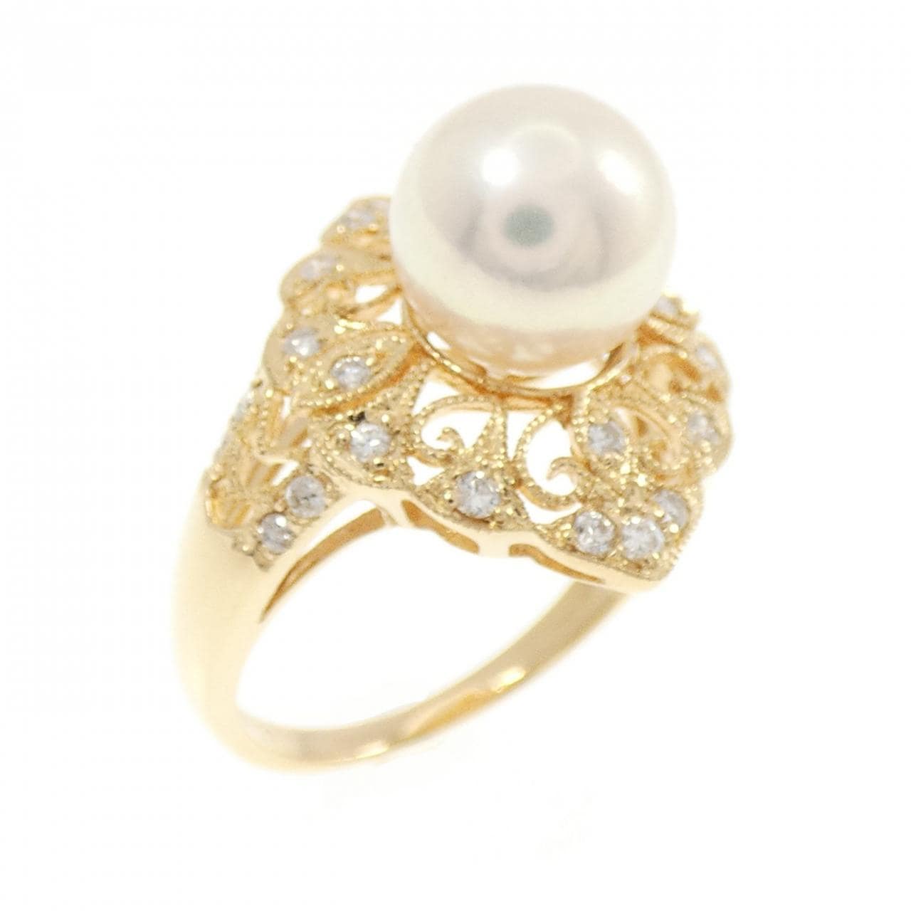 K18YG アコヤパール リング 8.0mm