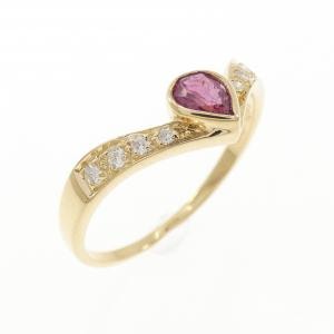 K18YG ルビー リング 0.22CT