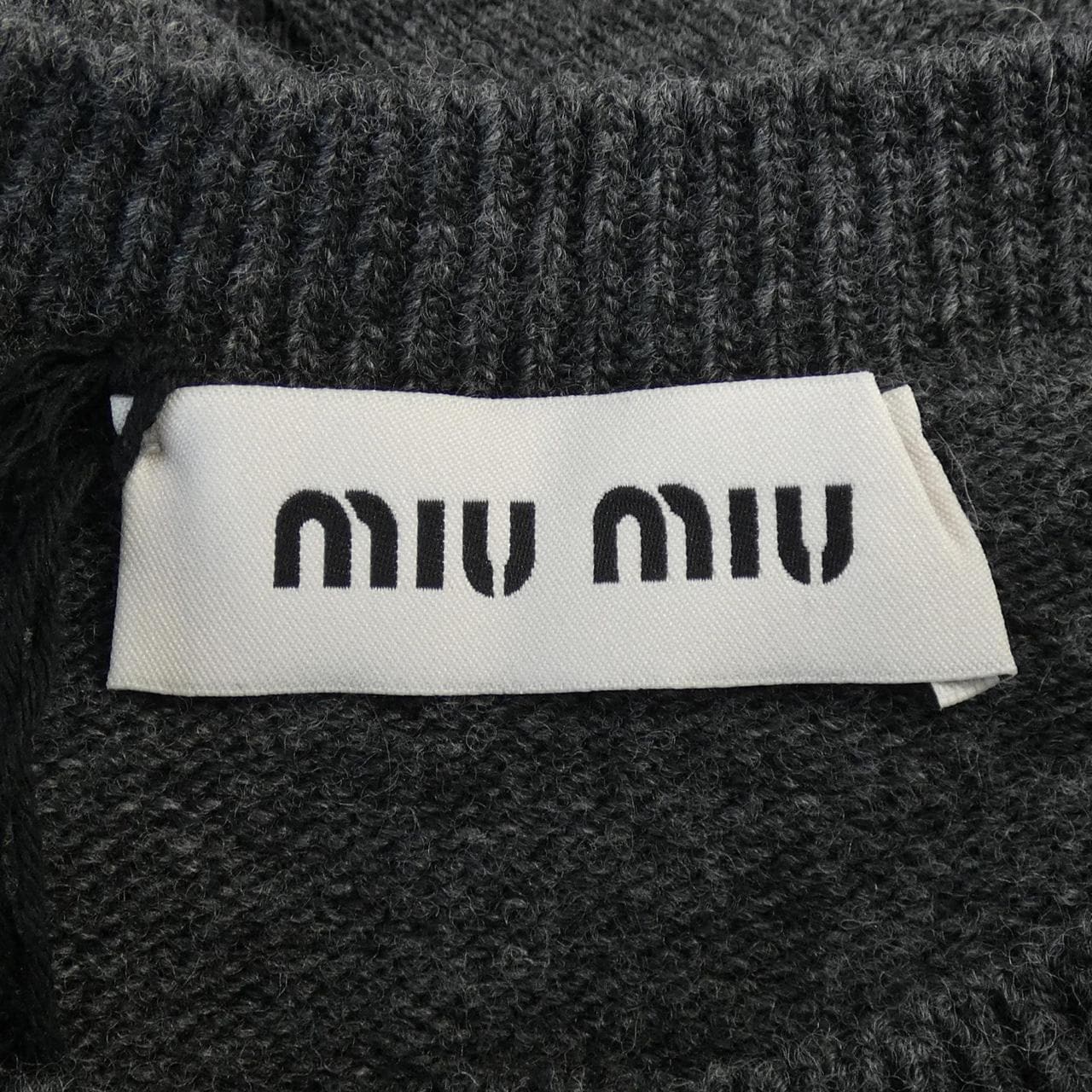 ミュウミュウ MIU MIU MIU MIU ロゴ DNA02T SOOO 13WS カーディガン