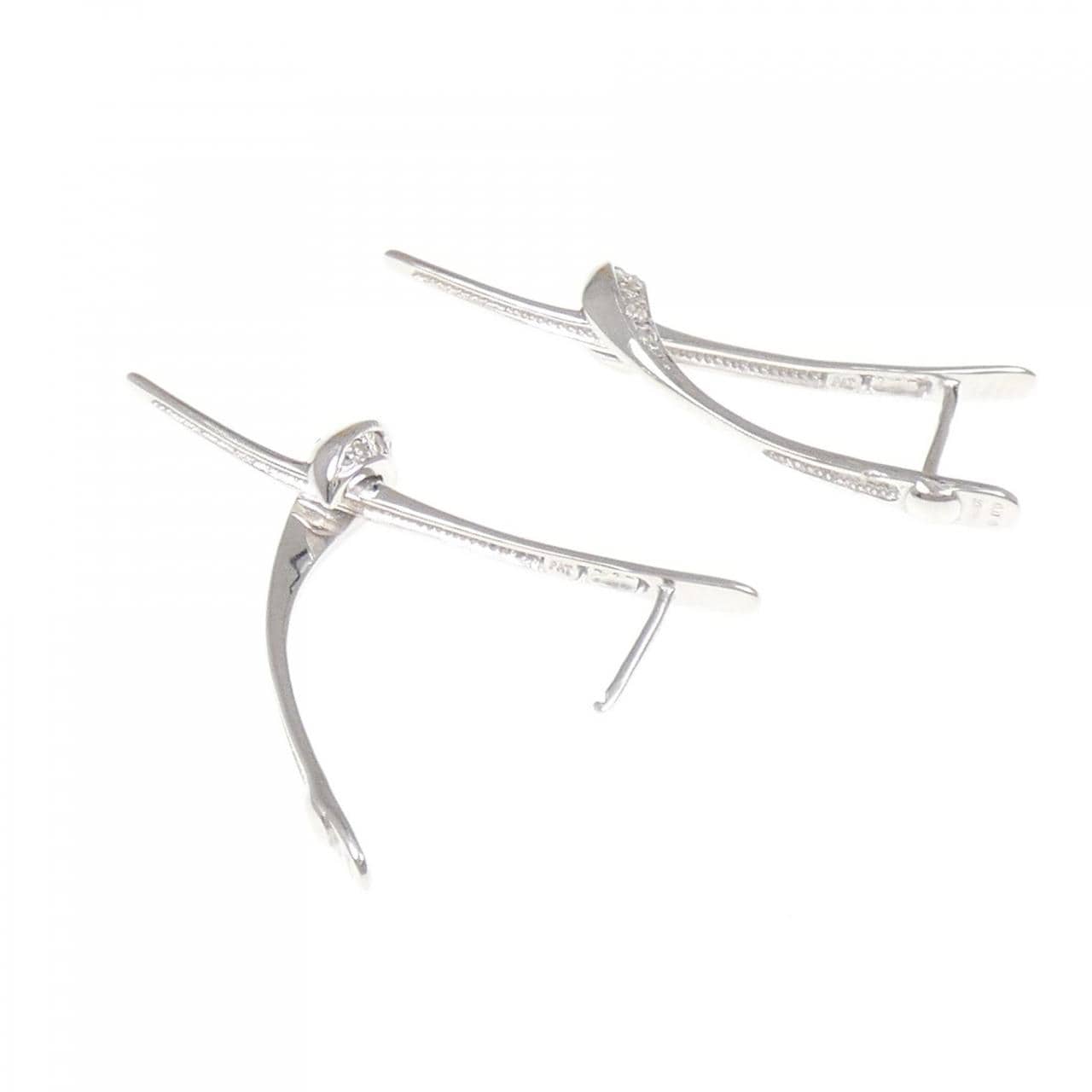 K18WG ダイヤモンド ピアス 0.12CT