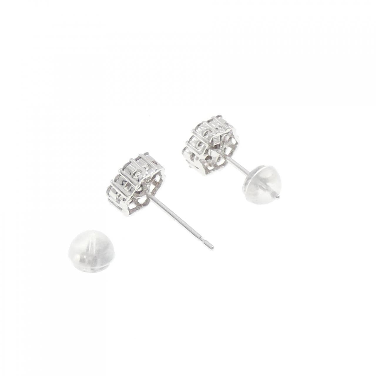 K18WG ダイヤモンド ピアス 0.6CT