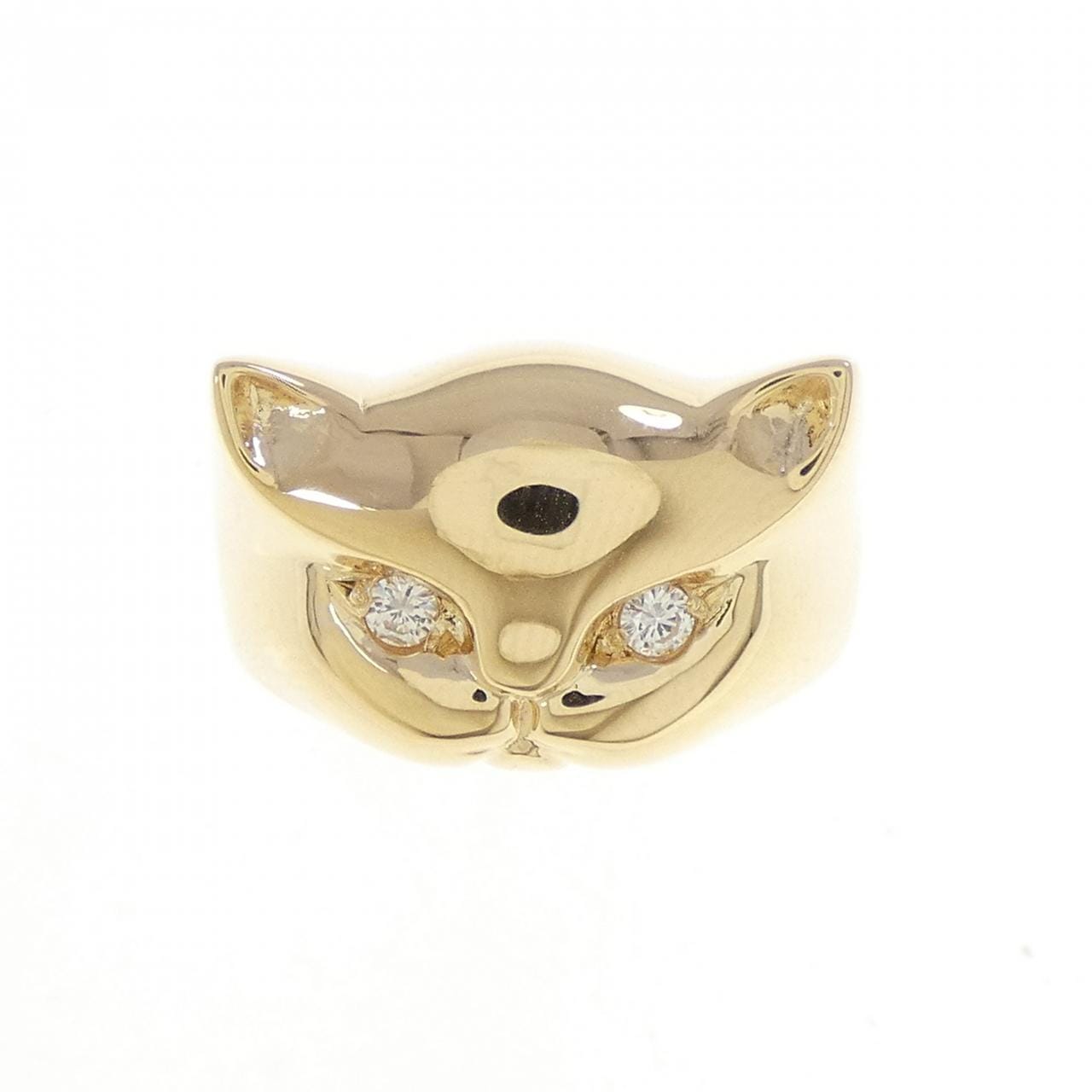 K18YG キャット ダイヤモンド リング 0.06CT
