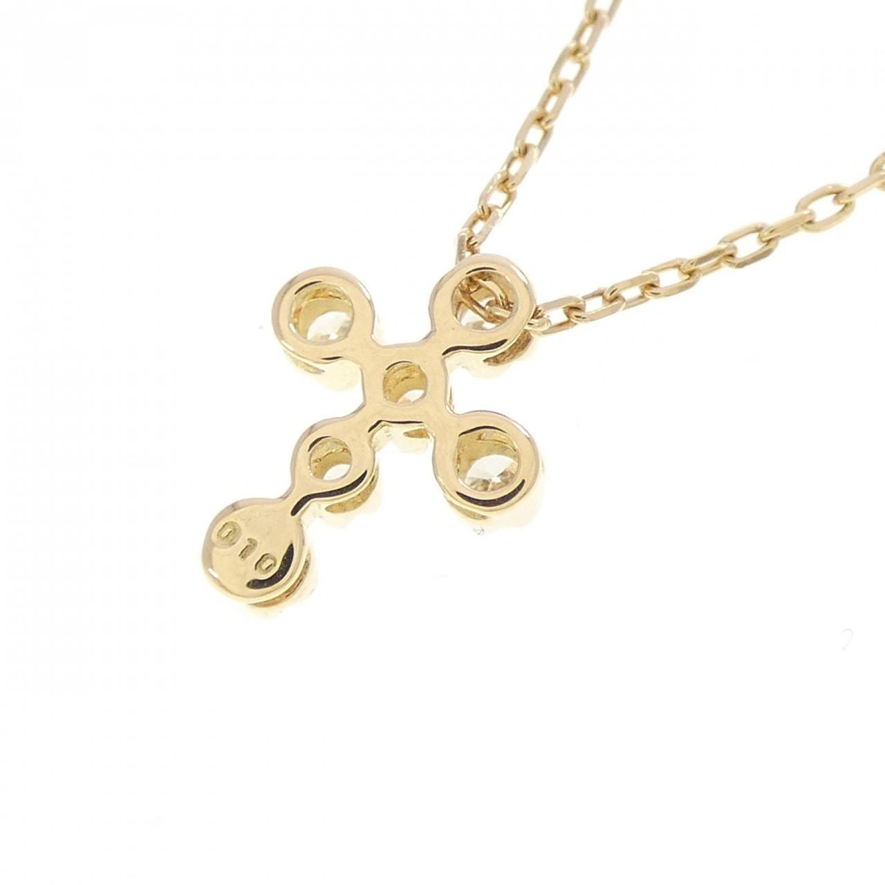 スタージュエリー クロス ダイヤモンド ネックレス 0.10CT