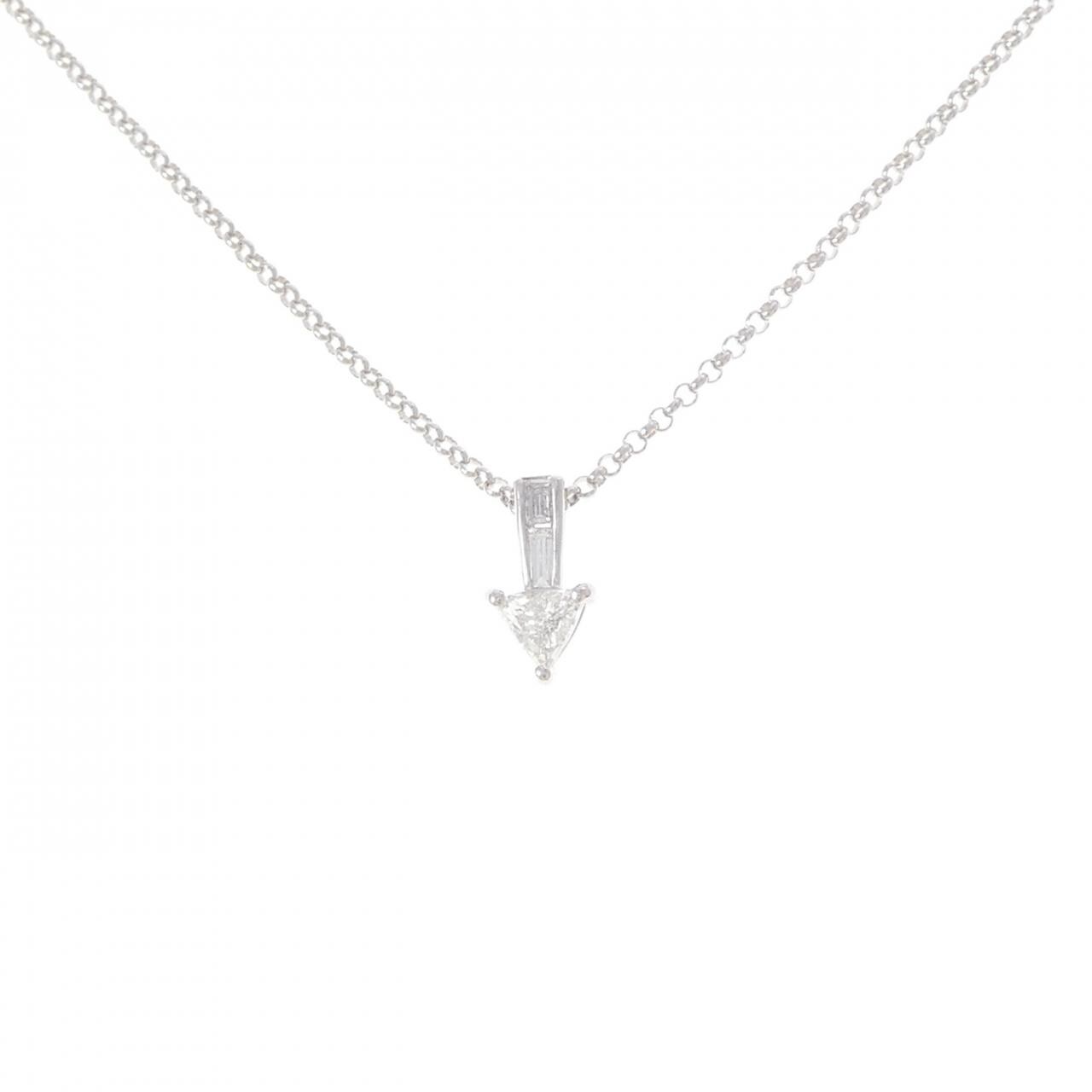 K18WG ダイヤモンド ネックレス 0.21CT