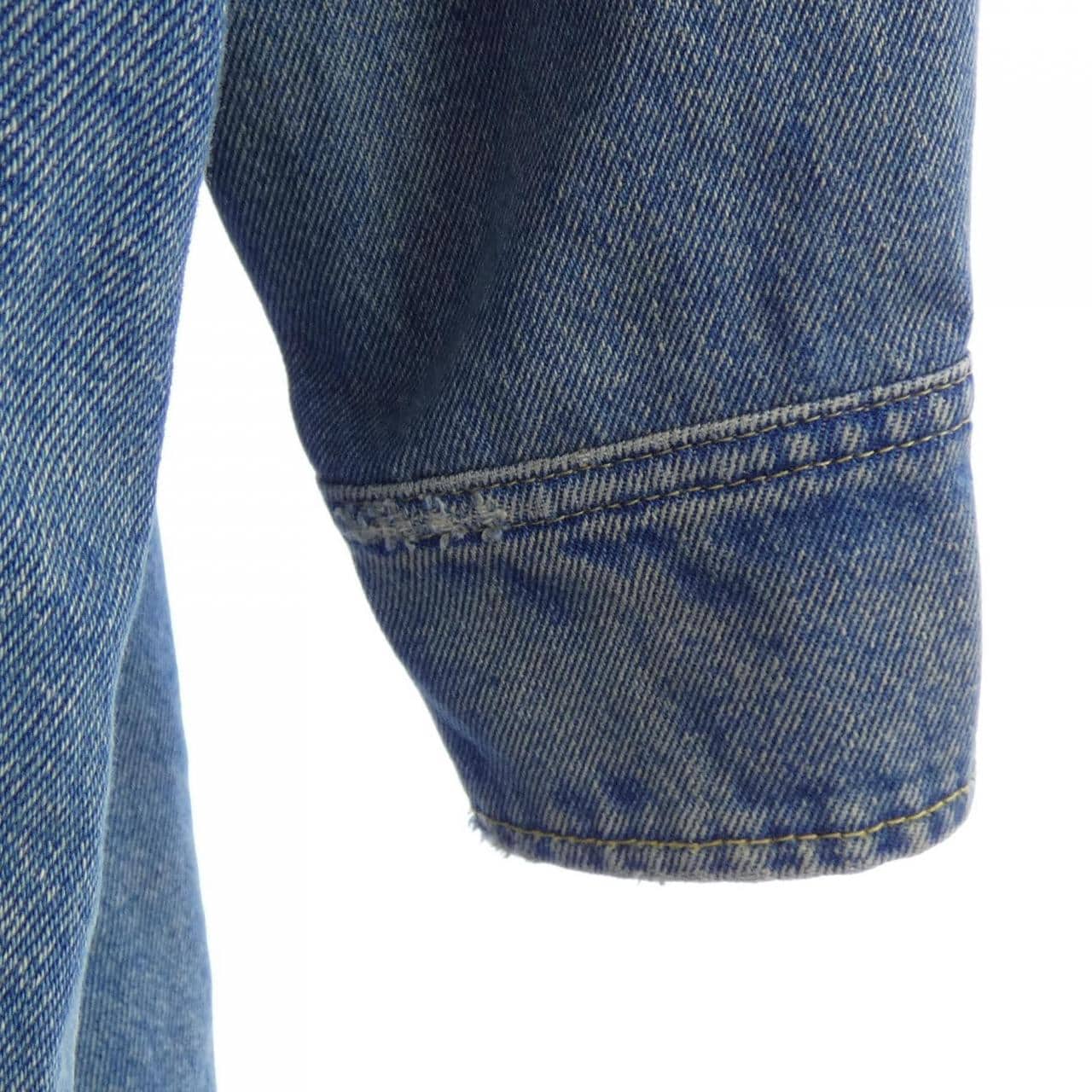 プラダ PRADA オーバーサイズ オーガニックデニム トライアングルロゴ GFC036 SOOO 13Z6 シャツ