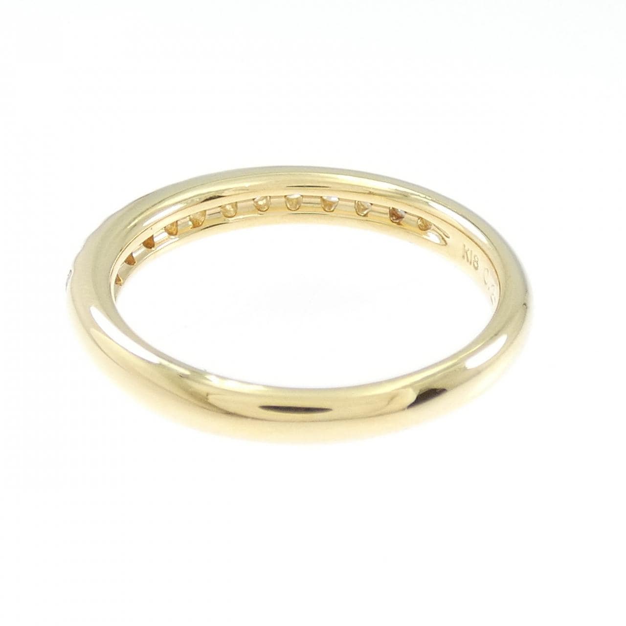K18YG ハーフエタニティ ダイヤモンド リング 0.27CT