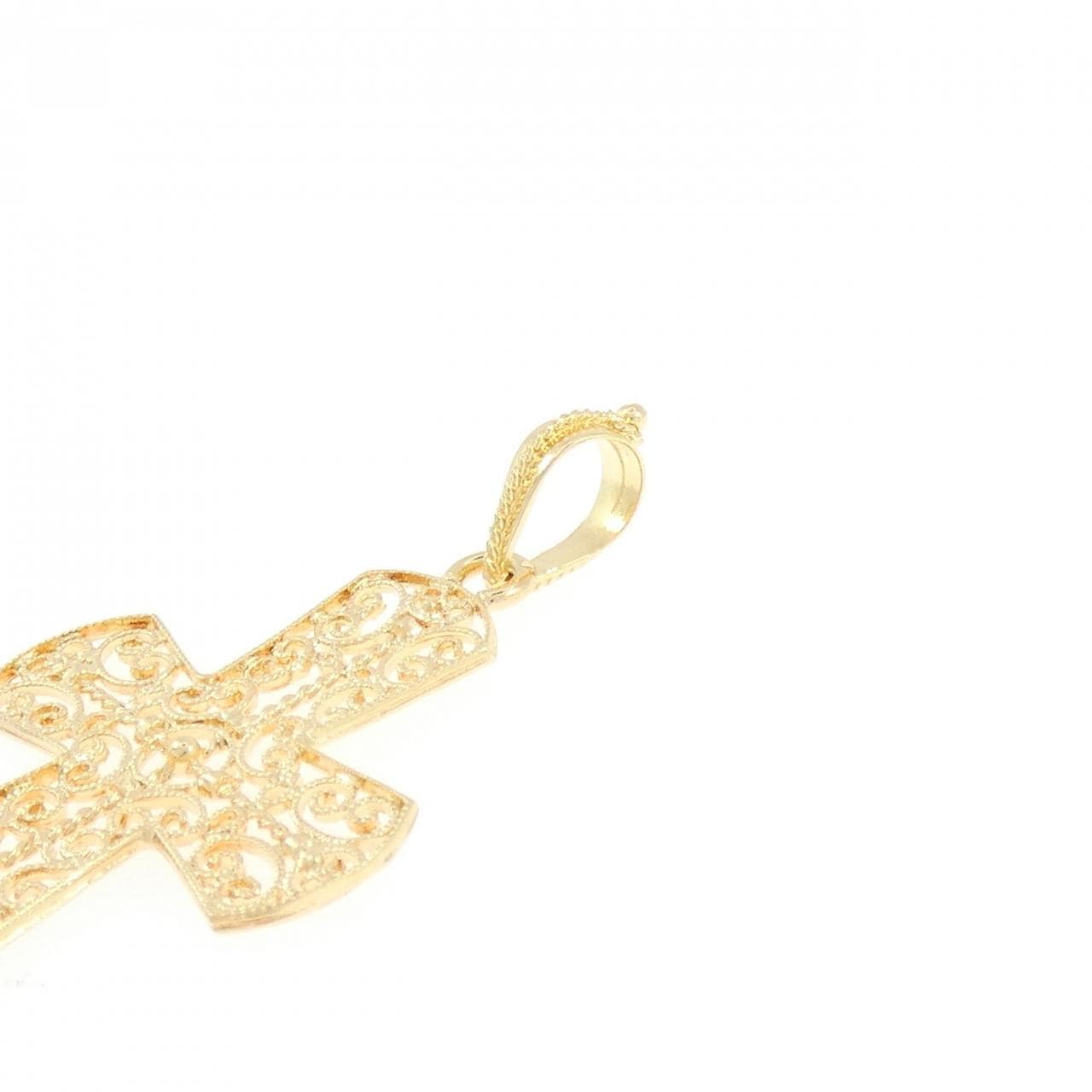 【新品】750YG クロス ペンダント
