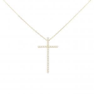 スタージュエリー クロス ダイヤモンド ネックレス 0.08CT