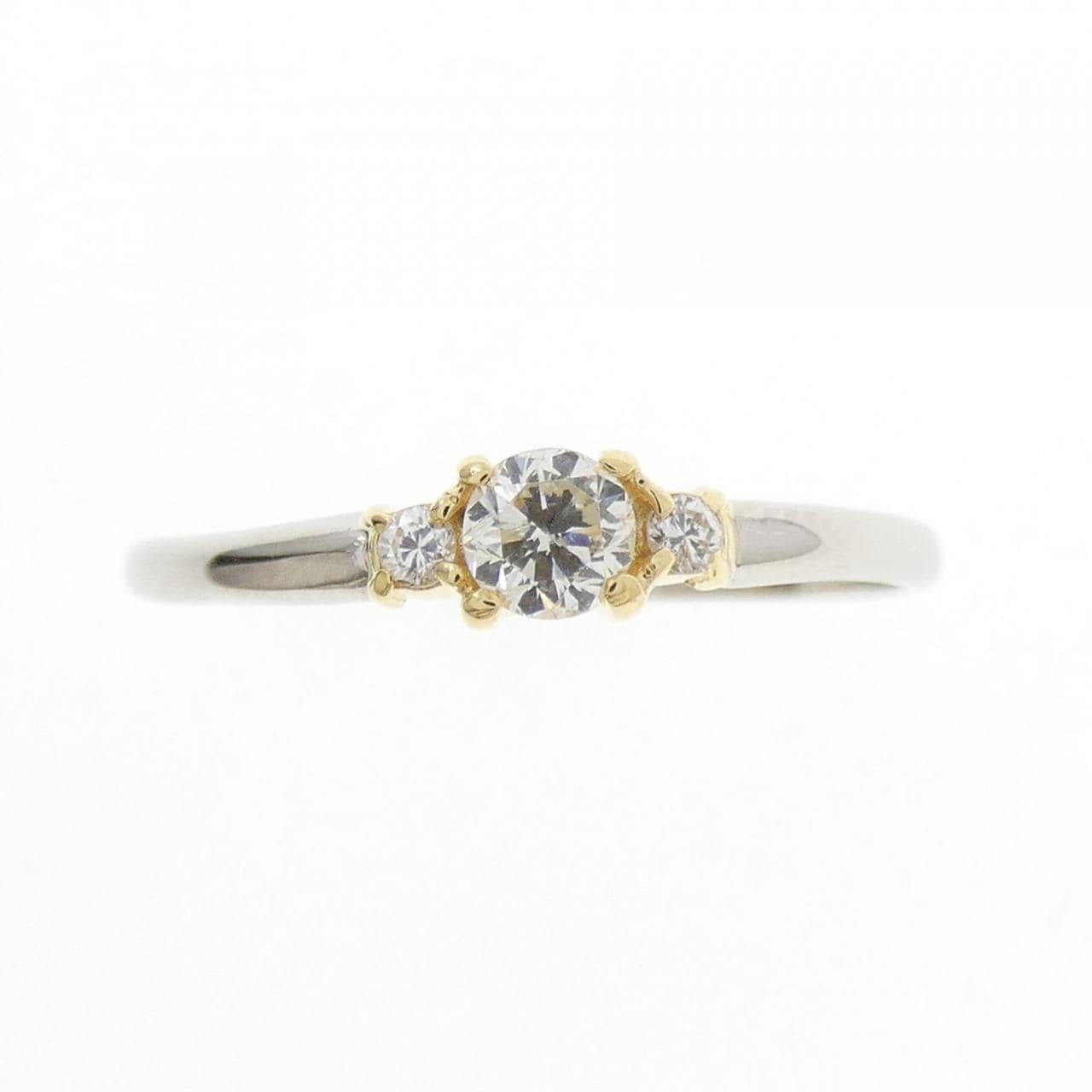 PT900/K18YG ダイヤモンド リング 0.08CT