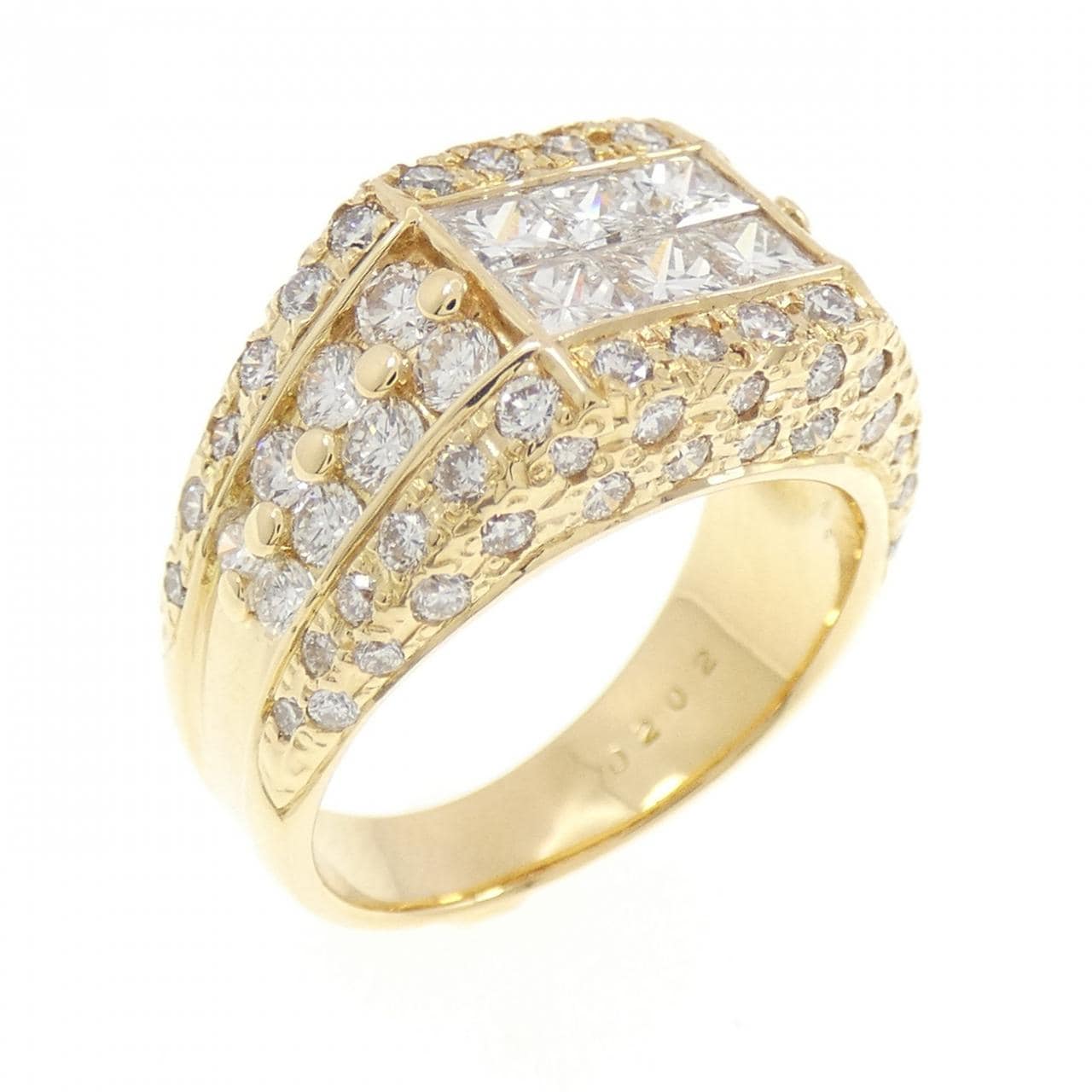 K18YG ダイヤモンド リング 2.02CT