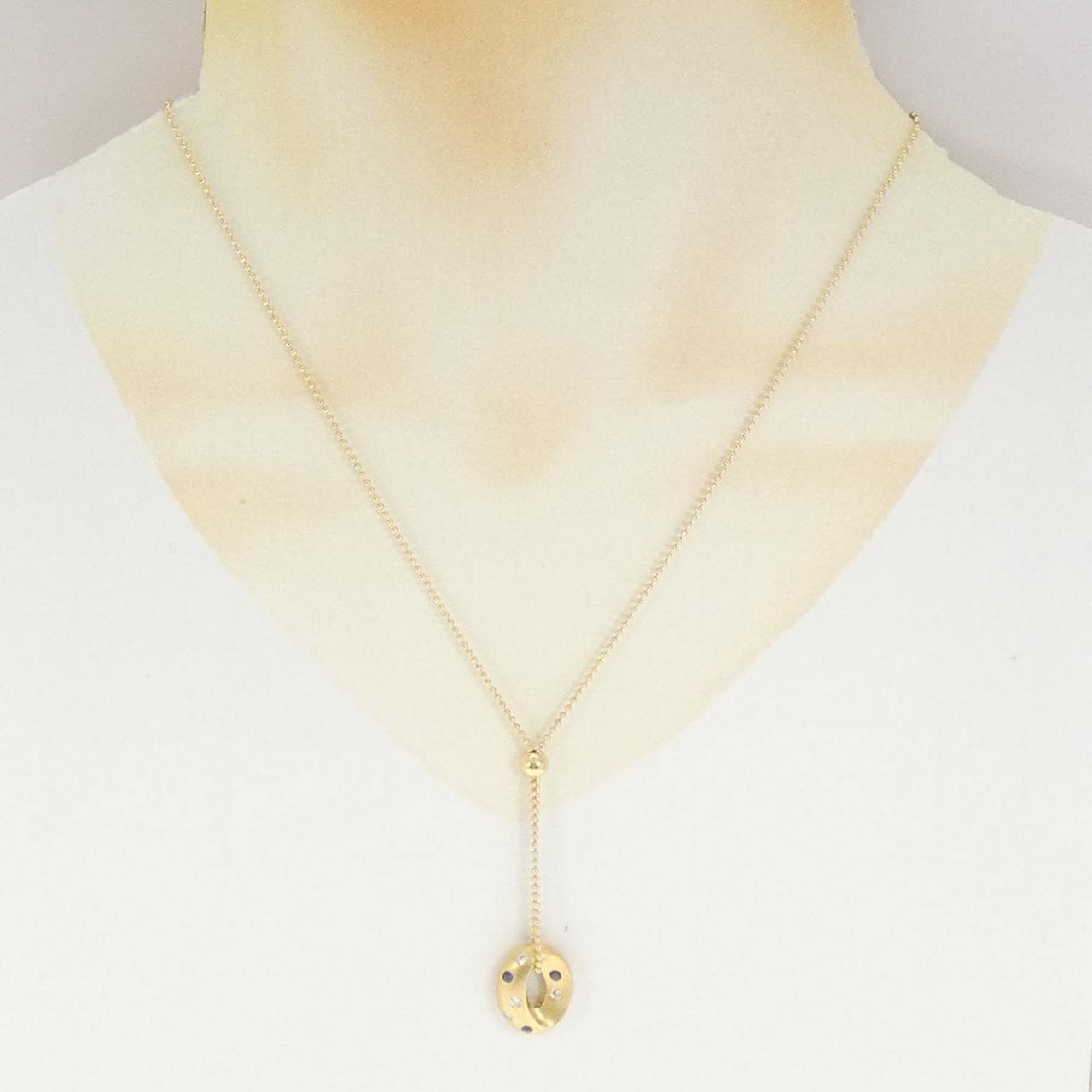 K18YG サファイヤ ネックレス 0.12CT