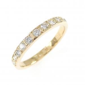 K18YG ハーフエタニティ ダイヤモンド リング 0.15CT