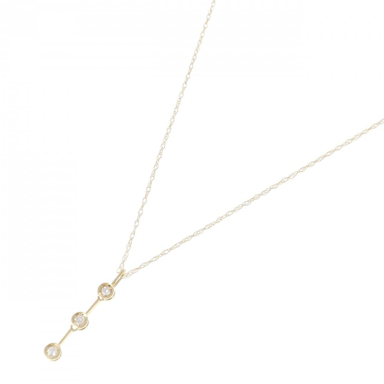 K18YG ダイヤモンド ネックレス 0.12CT
