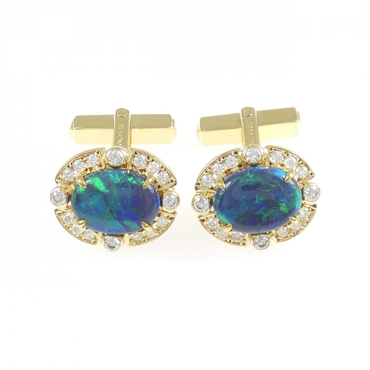 ミキモト ブラックオパール カフス 4.47CT