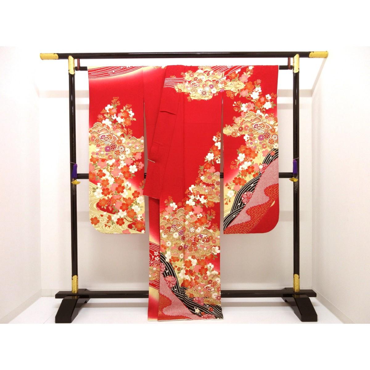 振袖　友禅金彩加工　ボカシ染