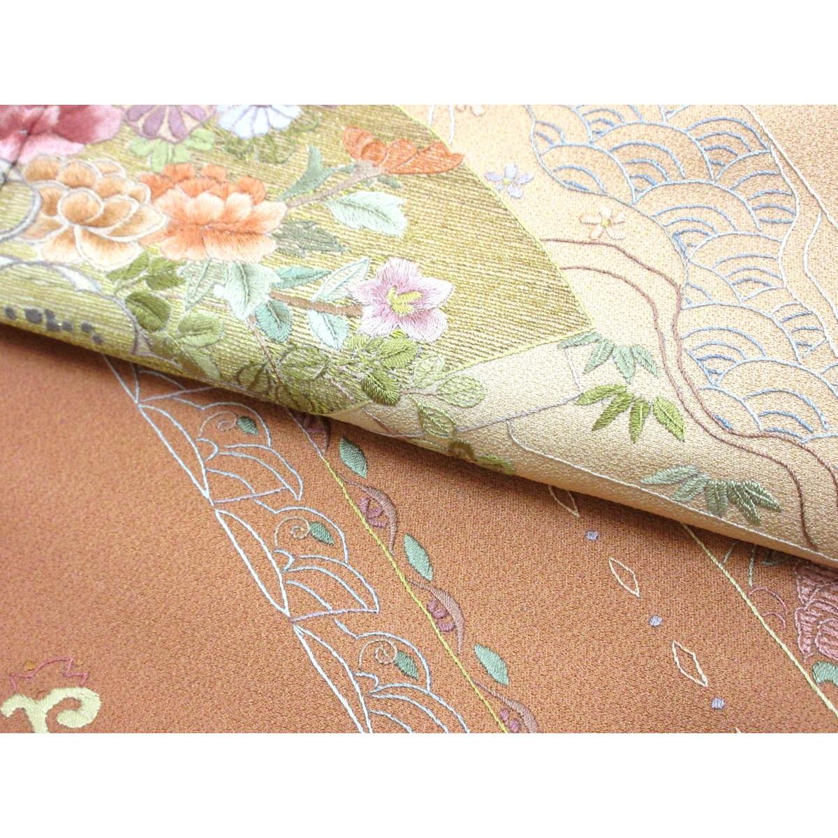 訪問着　刺繍加工ボカシ染