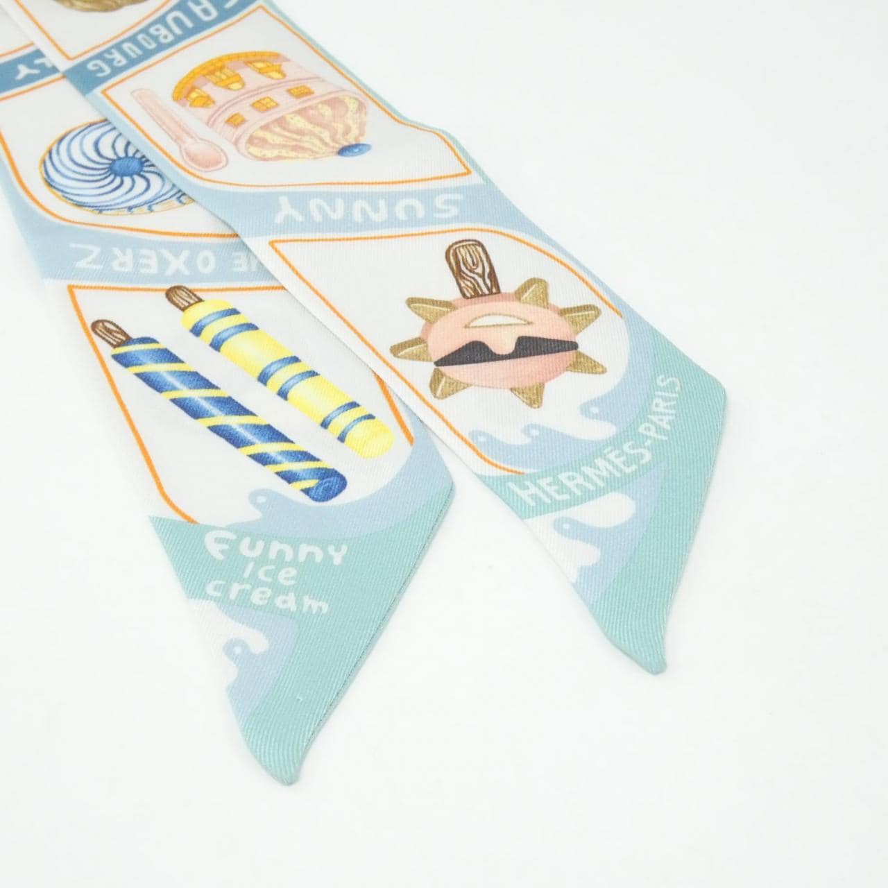 エルメス FUNNY ICE CREAM ツイリー 064109S スカーフ