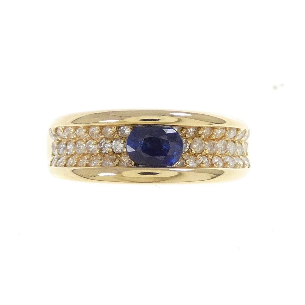 K18YG サファイヤ リング 0.53CT