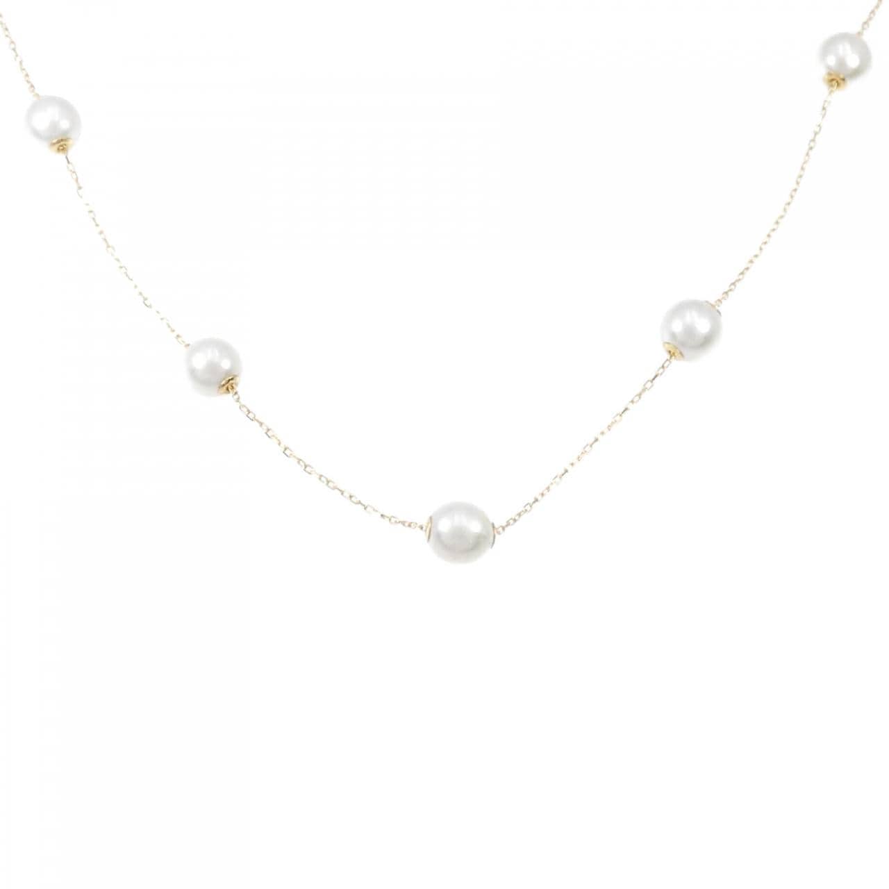 [BRAND NEW] K18YG Akoya pearl necklace 7.5-8mm