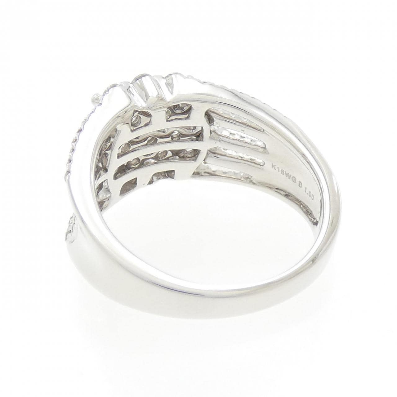 K18WG ダイヤモンド リング 1.00CT