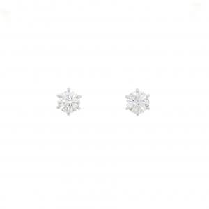 【リメイク】PT900/ST ダイヤモンド ピアス 0.418CT 0.443CT D VVS2 EXT